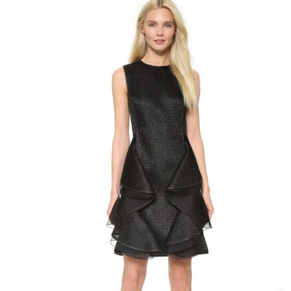 JASON WU Raffia Ruffle Sleeveless Dress‎ Sz 6